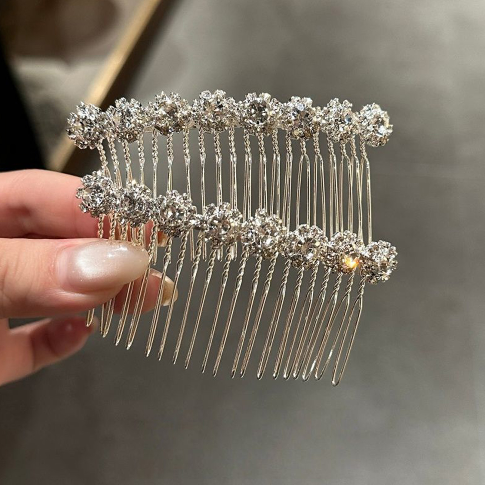 Jewelry Making Party - Minimalist Rhinestone Flower Hair Combs for