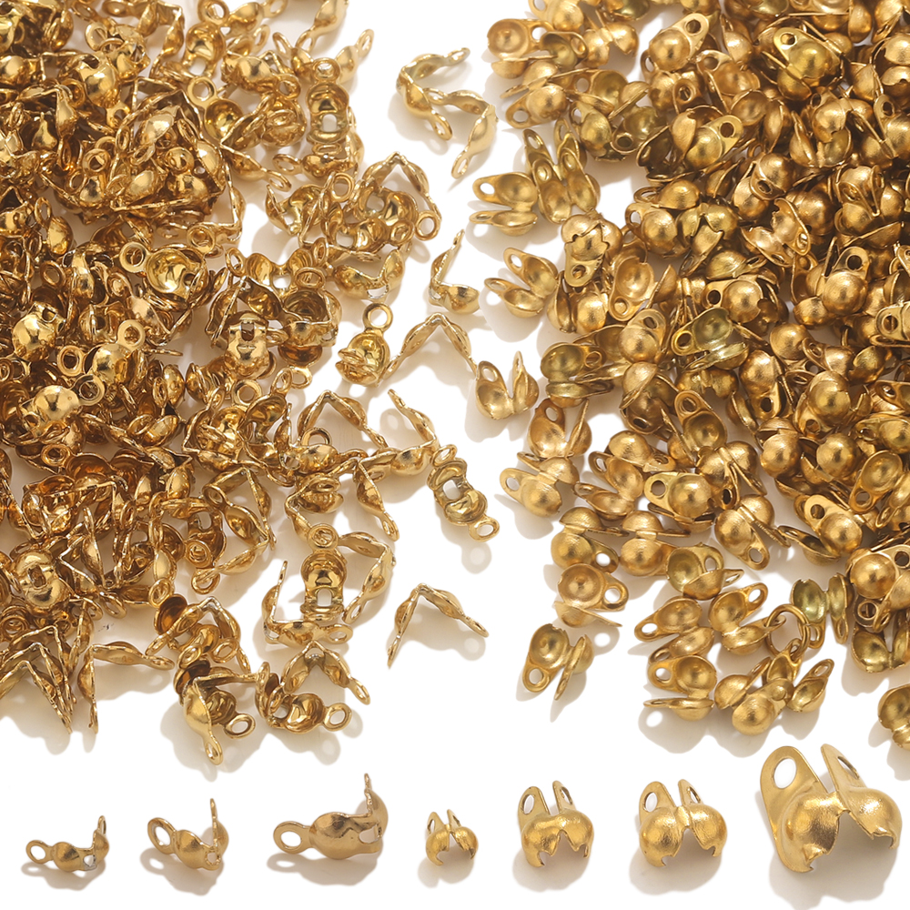 Jewelry Making Material - 50pcs PVD Gold Plated Stainless Steel