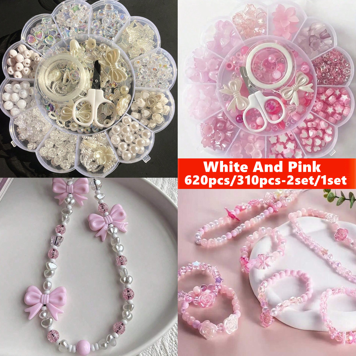 Jewelry Making Party - 2Set/1Set 13 Grids Acrylic Flower Boxed