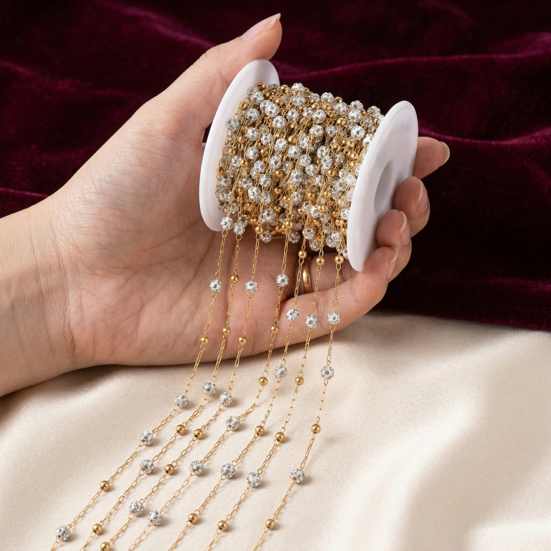 Jewelry Making In Clay - 1meter Rhinestone Pave Disco Ball Clay