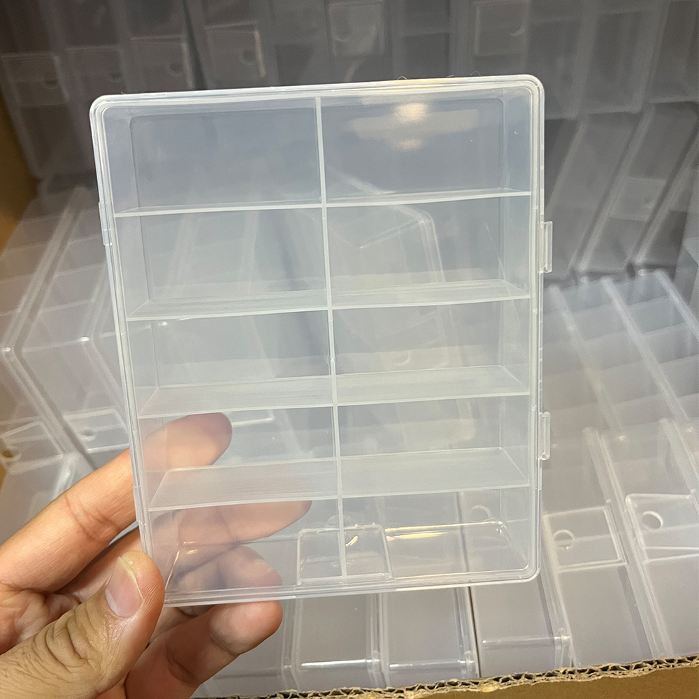 Bead Organizer Tray - 10 Grids Transparent Empty Nail Foils