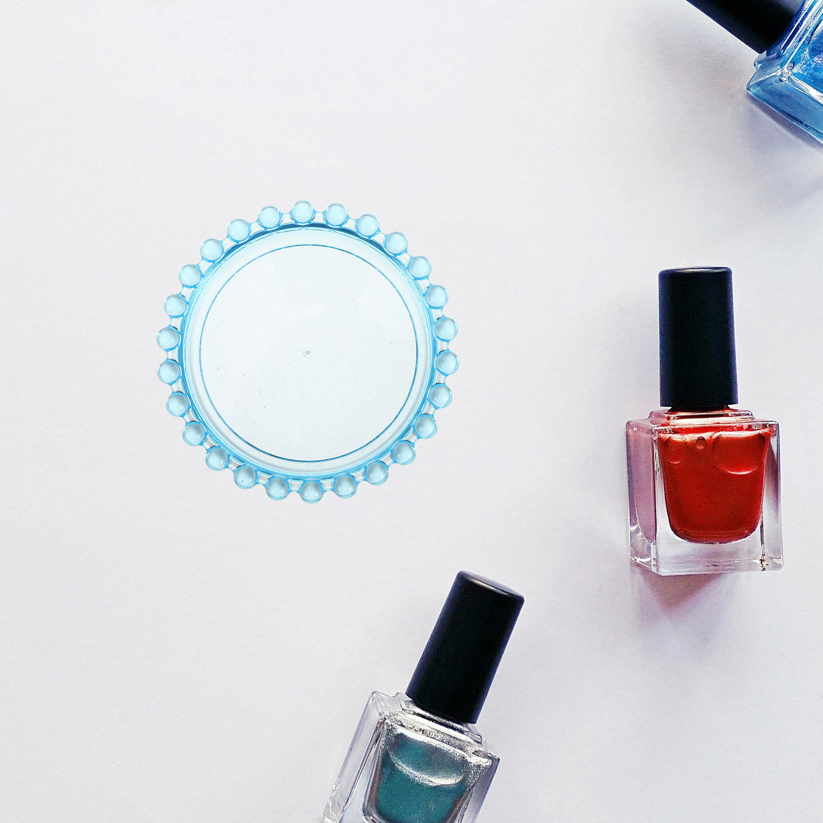 Bead Organizer Tray - Light Blue Nail Art Organizer Transparent