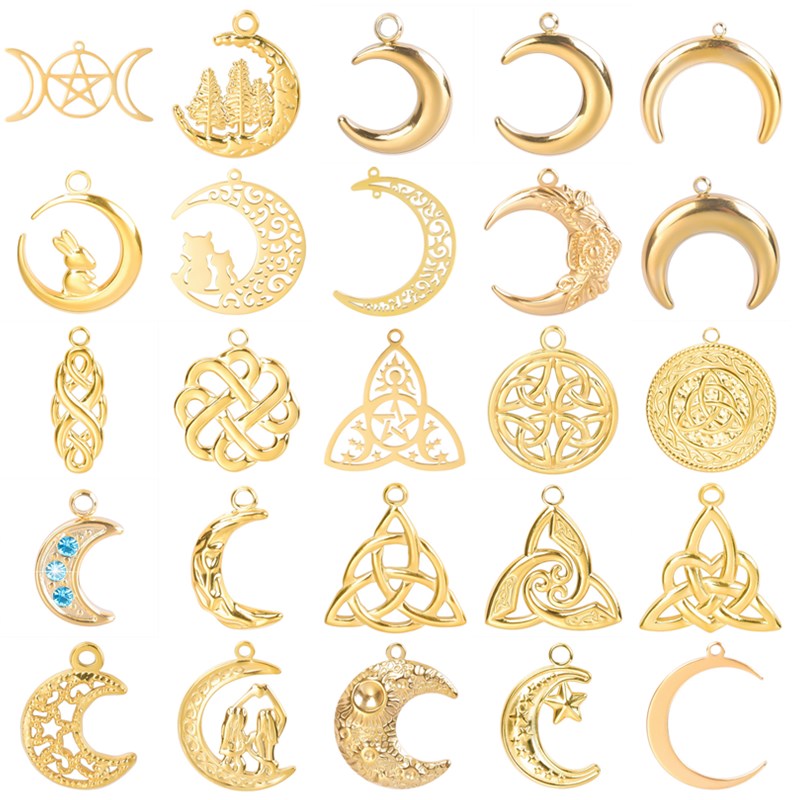 Jewelry Making Material - 5pcs Wholesale Gold Color Witch Craft