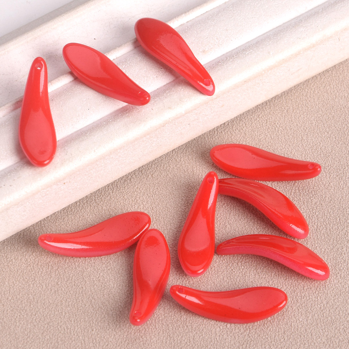 Jewelry Making Drill - Long Petal Shape 10pcs 27x8mm Crystal