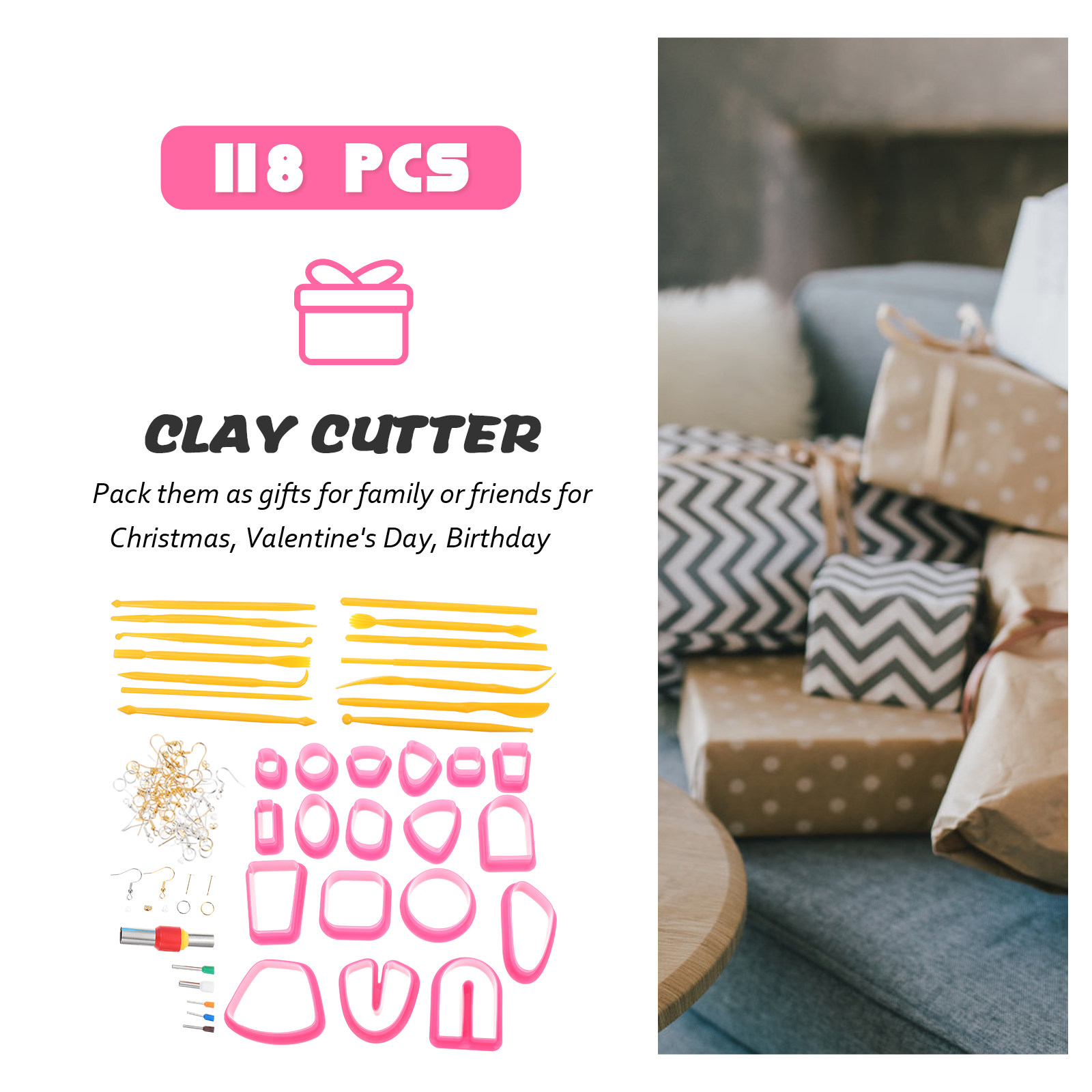 1Set Polymer Clay Cutter Kit S - Jewelry Making In Clay ulasan dan harga