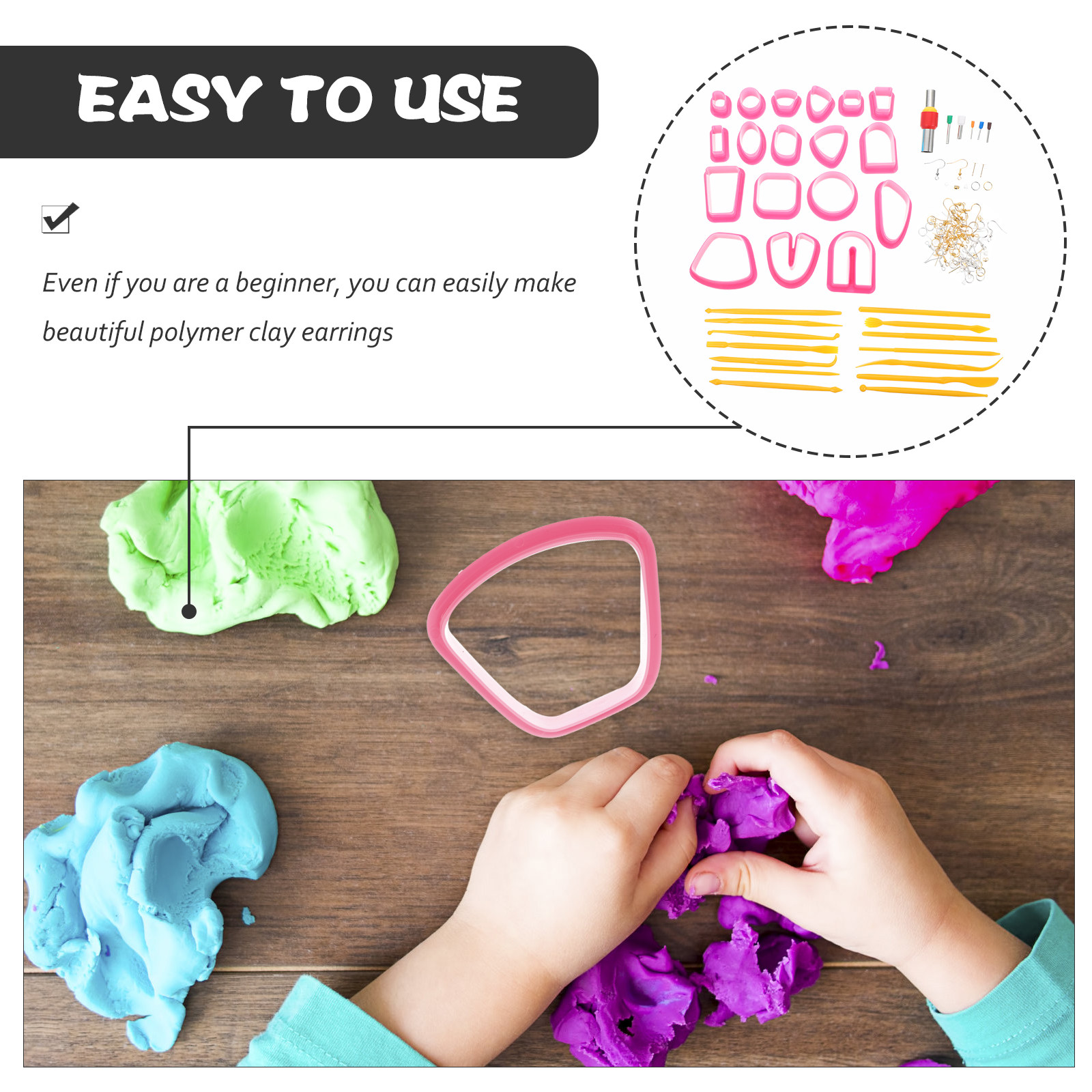 1Set Polymer Clay Cutter Kit S - Jewelry Making In Clay ulasan dan harga