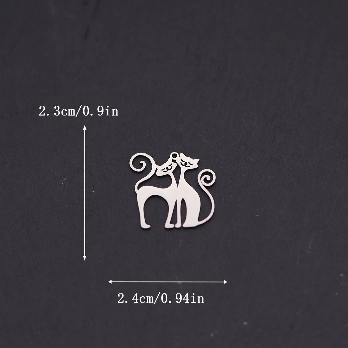 3pcs Cute Couple Cat Stainless - Jewelry Making For Couples ulasan dan harga