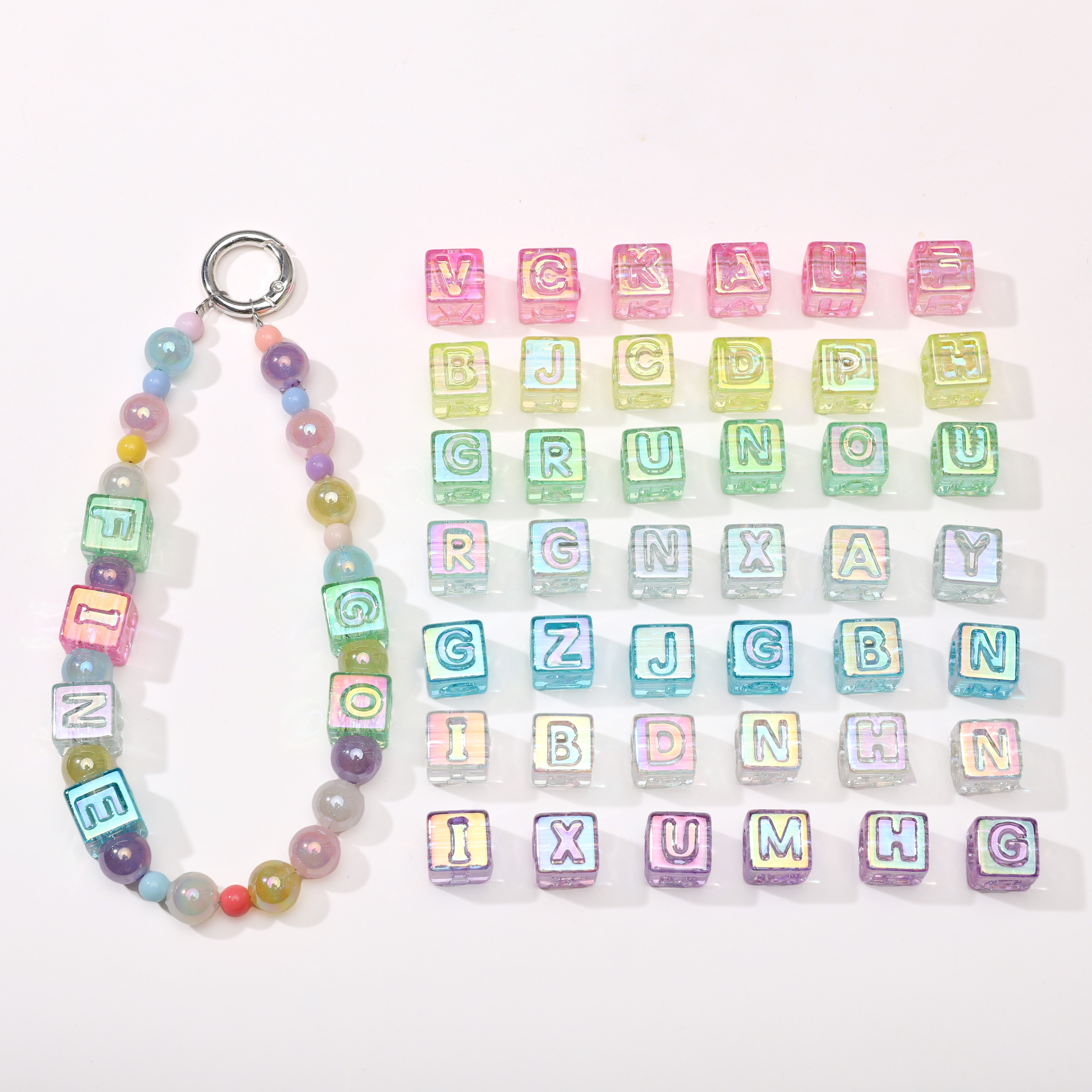 10Pcs beading Colorful Clear L - Jewelry Making Party ulasan dan harga