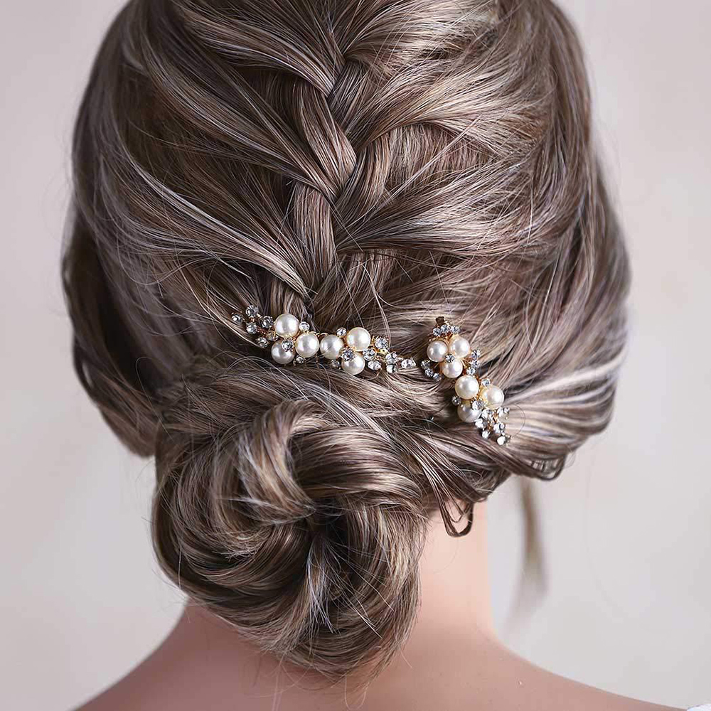 2Pcs Simple Wedding Hair Combs - Jewelry Making Party ulasan dan harga