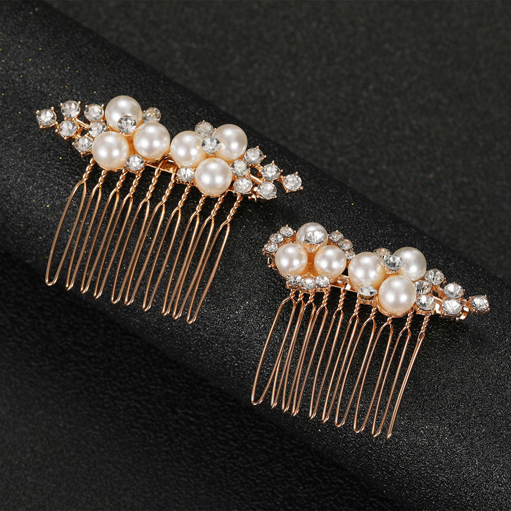 2Pcs Simple Wedding Hair Combs - Jewelry Making Party ulasan dan harga