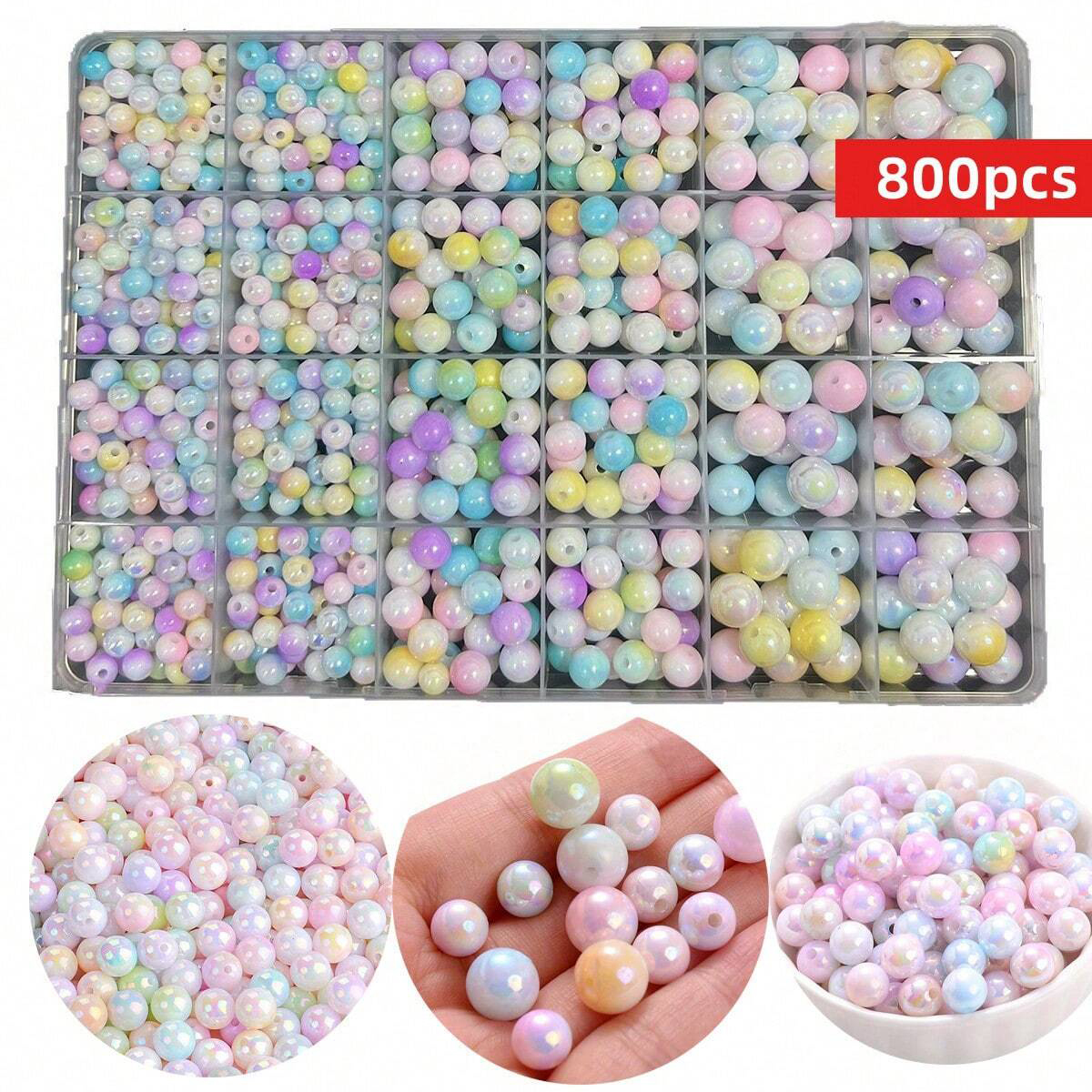 800pcs/24 grid set box 6mm/8mm - Jewelry Making For Couples ulasan dan harga