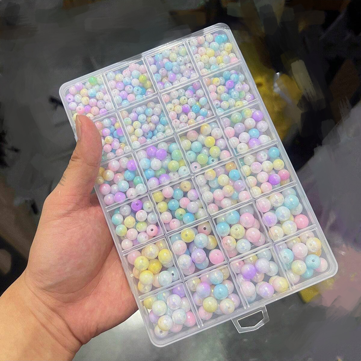 800pcs/24 grid set box 6mm/8mm - Jewelry Making For Couples ulasan dan harga