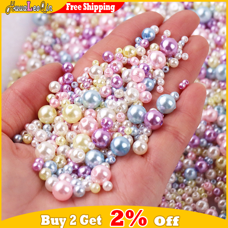 75pcs Mix 3-8mm Colorful ABS I - Jewelry Making Material ulasan dan harga