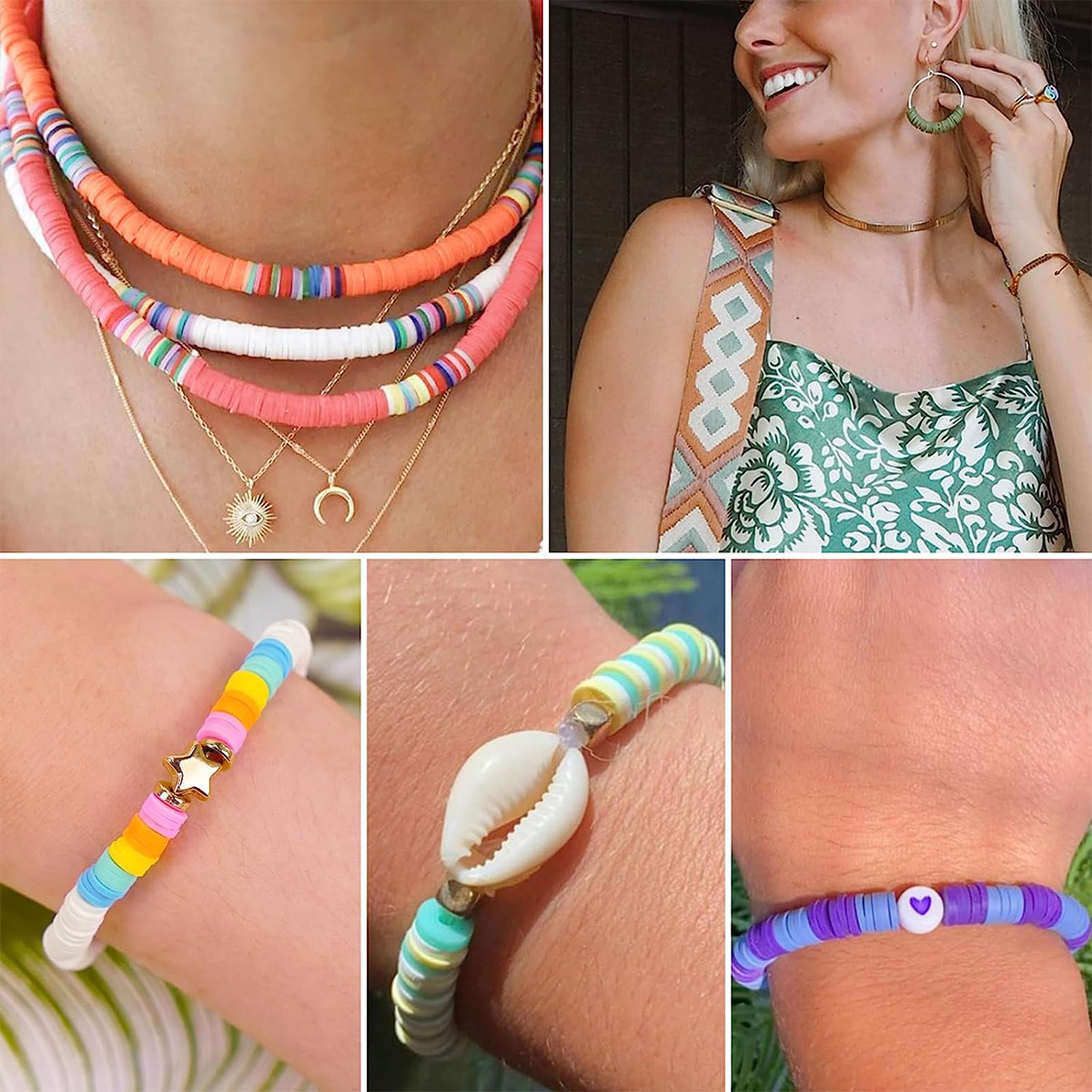 6000 Pcs 24 Colors Flat Round  - Jewelry Making In Clay ulasan dan harga