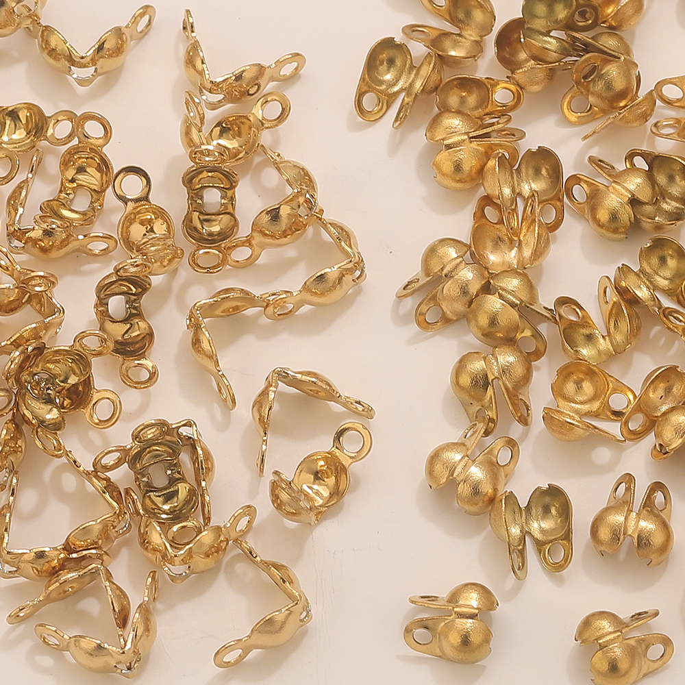 50pcs PVD Gold Plated Stainles - Jewelry Making Material ulasan dan harga
