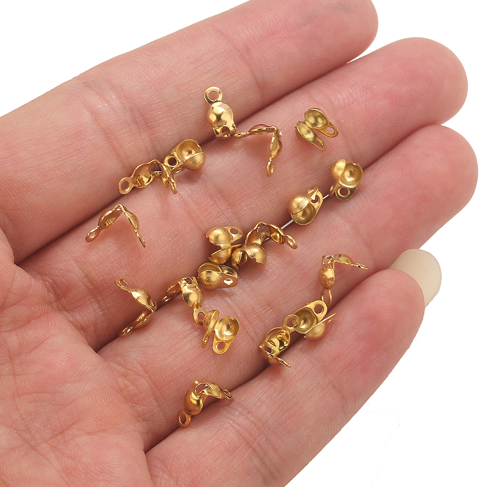 50pcs PVD Gold Plated Stainles - Jewelry Making Material ulasan dan harga