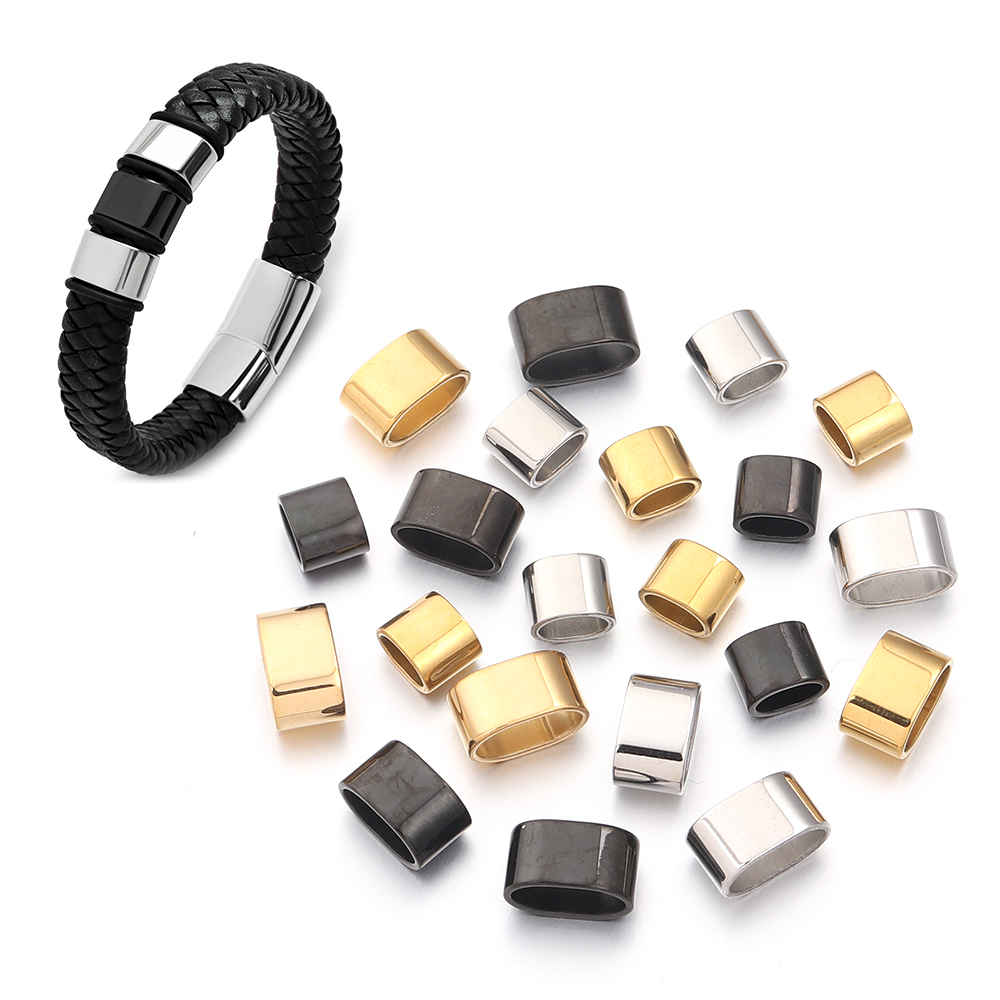 6pcs Flat Stainless Steel Tube - Jewelry Making Material ulasan dan harga
