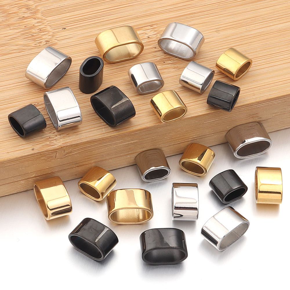 6pcs Flat Stainless Steel Tube - Jewelry Making Material ulasan dan harga
