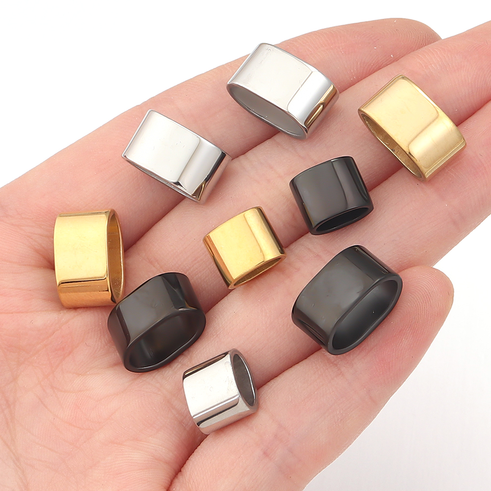 6pcs Flat Stainless Steel Tube - Jewelry Making Material ulasan dan harga