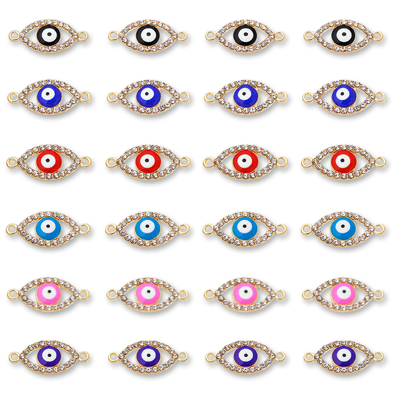 10Pcs 22*10MM Lucky Demon Eyes - Jewelry Making For Couples ulasan dan harga