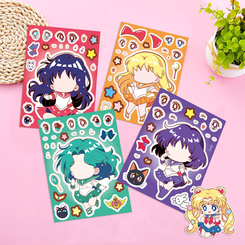 8/16PCS Sailor Moon Face-Chang - Jewelry Making Party ulasan dan harga