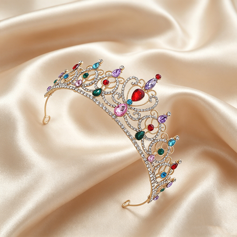 Luxury Vintage Gold Tiara Crow - Jewelry Making Party ulasan dan harga