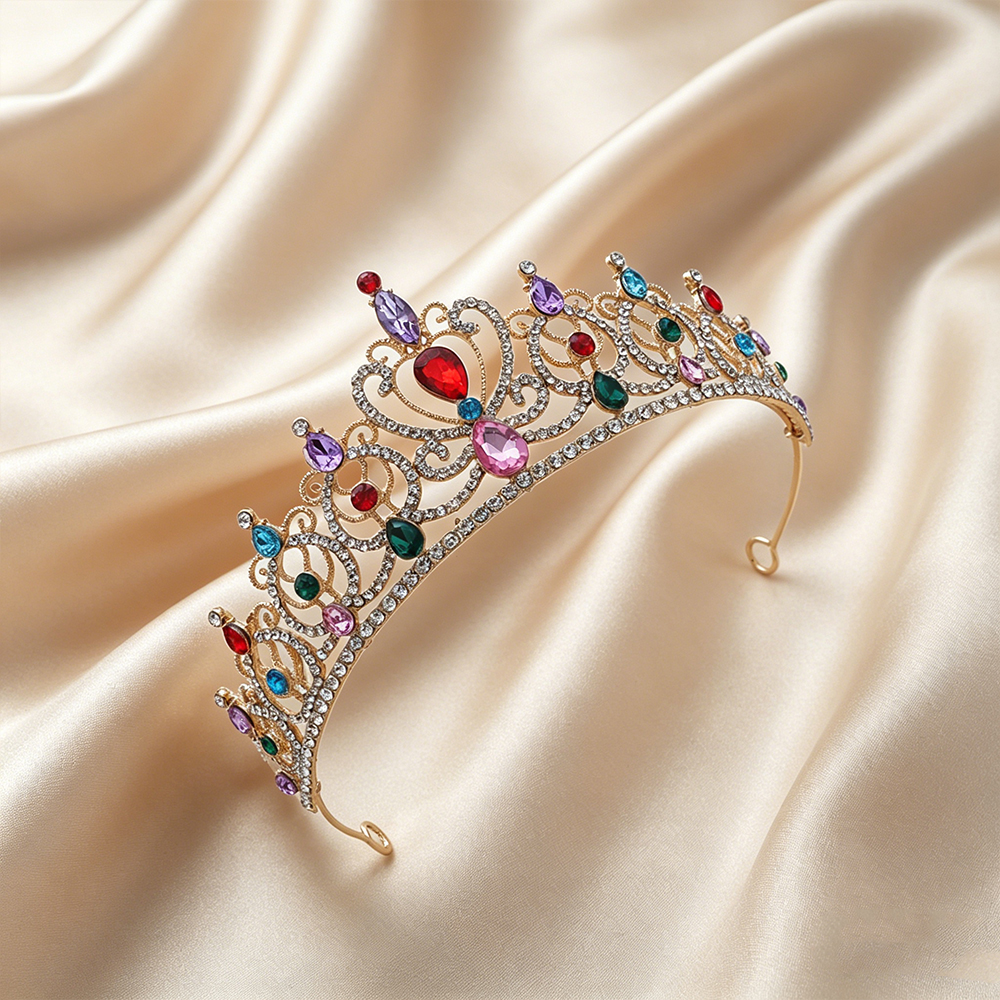 Luxury Vintage Gold Tiara Crow - Jewelry Making Party ulasan dan harga
