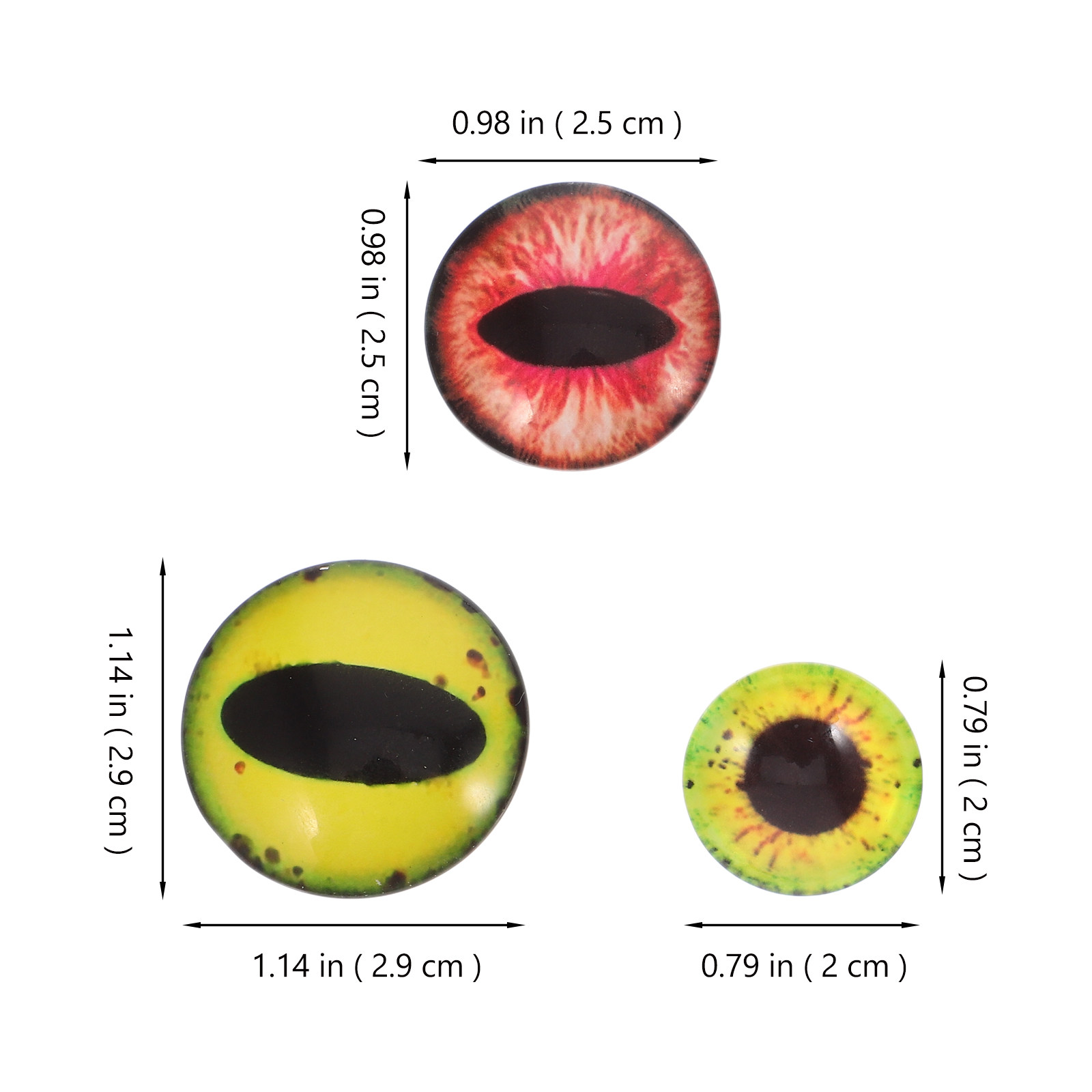 160Pcs Glass Eyes Cabochons Li - Jewelry Making In Clay ulasan dan harga