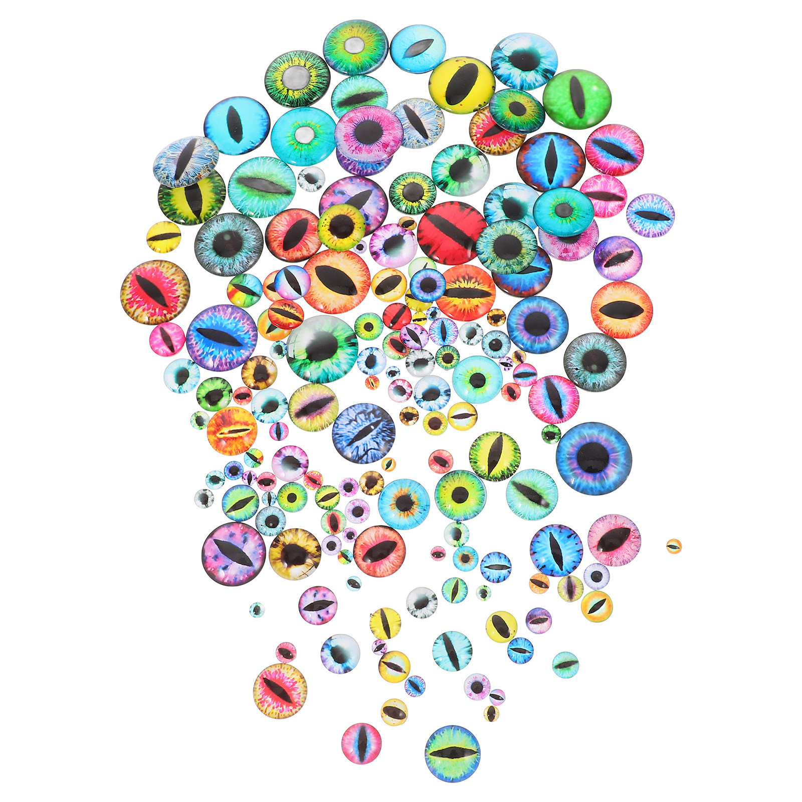 160Pcs Glass Eyes Cabochons Li - Jewelry Making In Clay ulasan dan harga