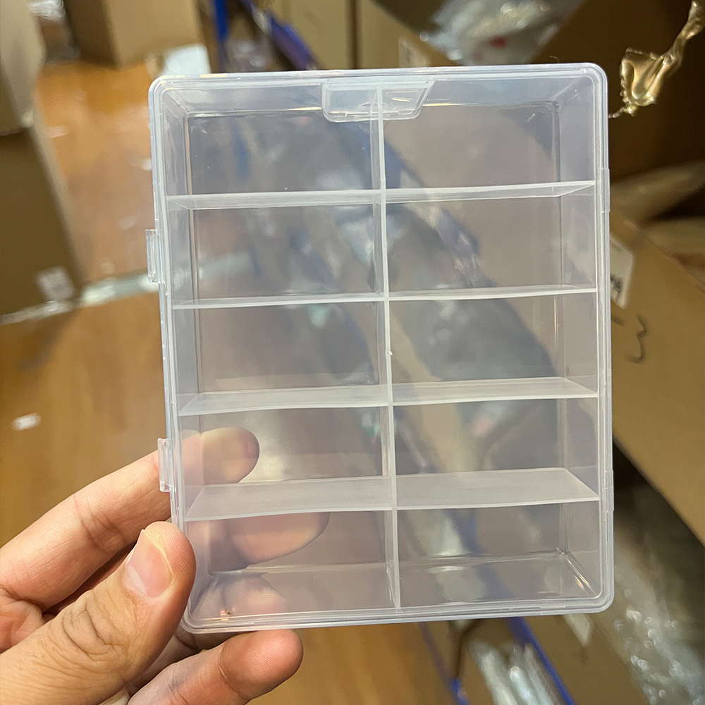 10 Grids Transparent Empty Nai - Bead Organizer Tray ulasan dan harga