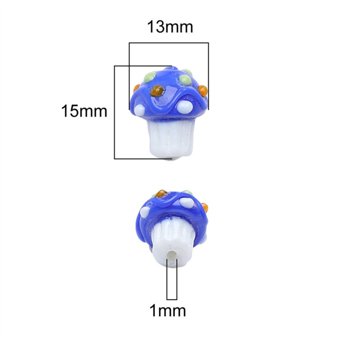 SW13 1Pcs 15mm Glass Beads Ice - Jewelry Making For Couples ulasan dan harga