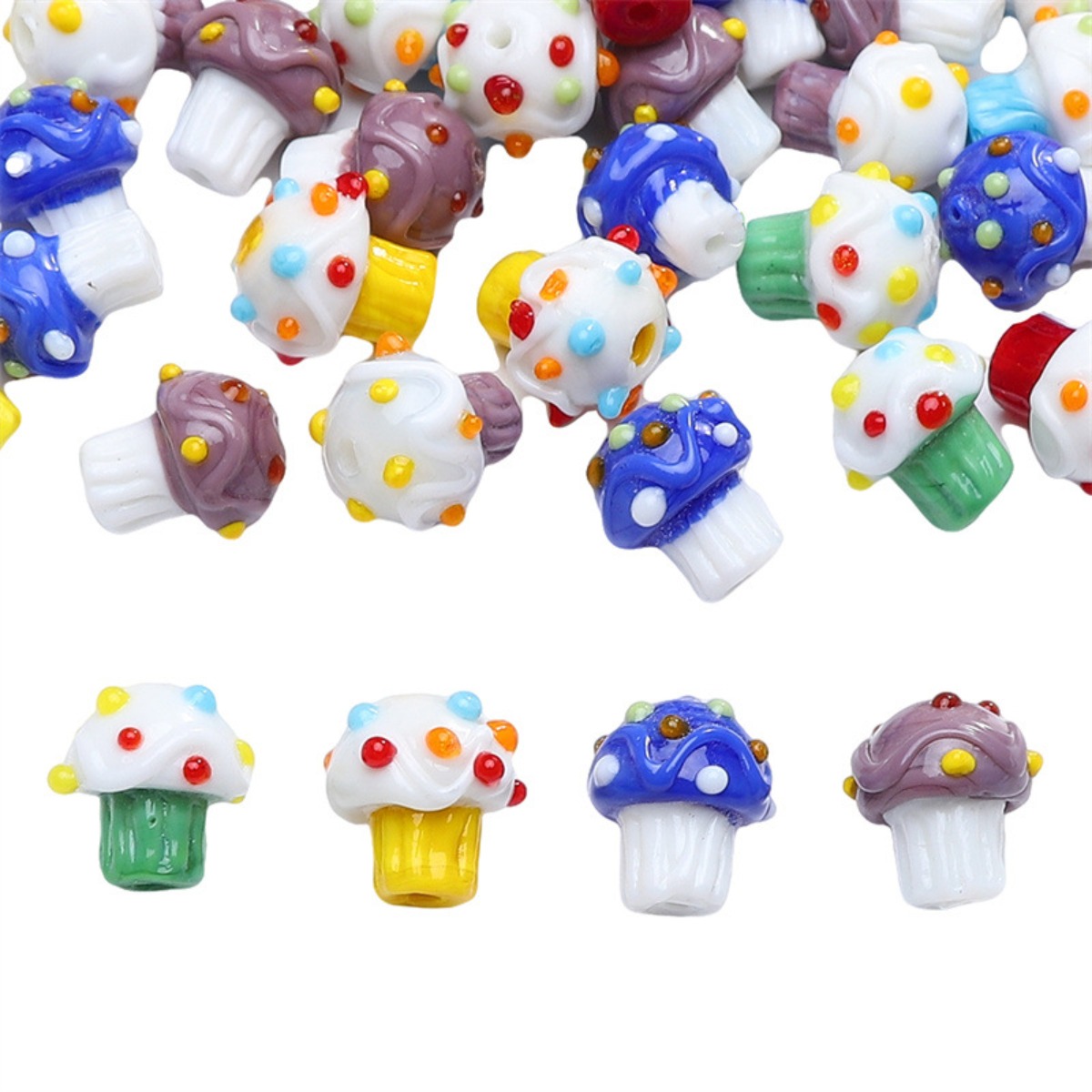 SW13 1Pcs 15mm Glass Beads Ice - Jewelry Making For Couples ulasan dan harga