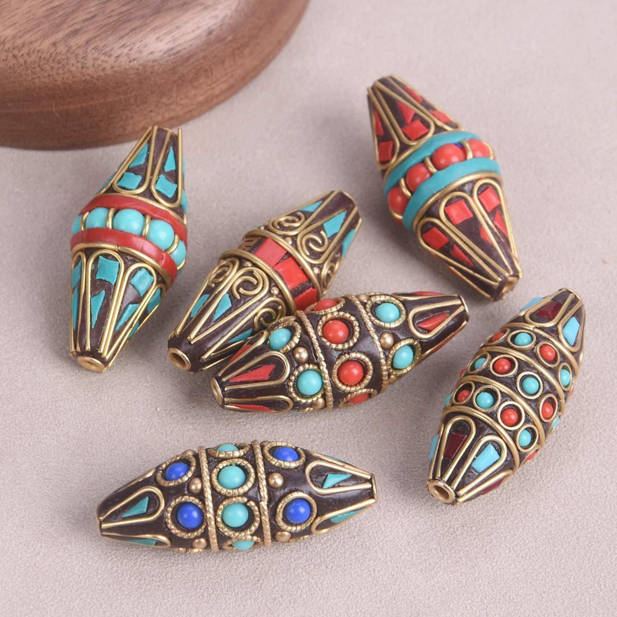 1pcs Bicone Oval Shape 38x15mm - Jewelry Making In Clay ulasan dan harga