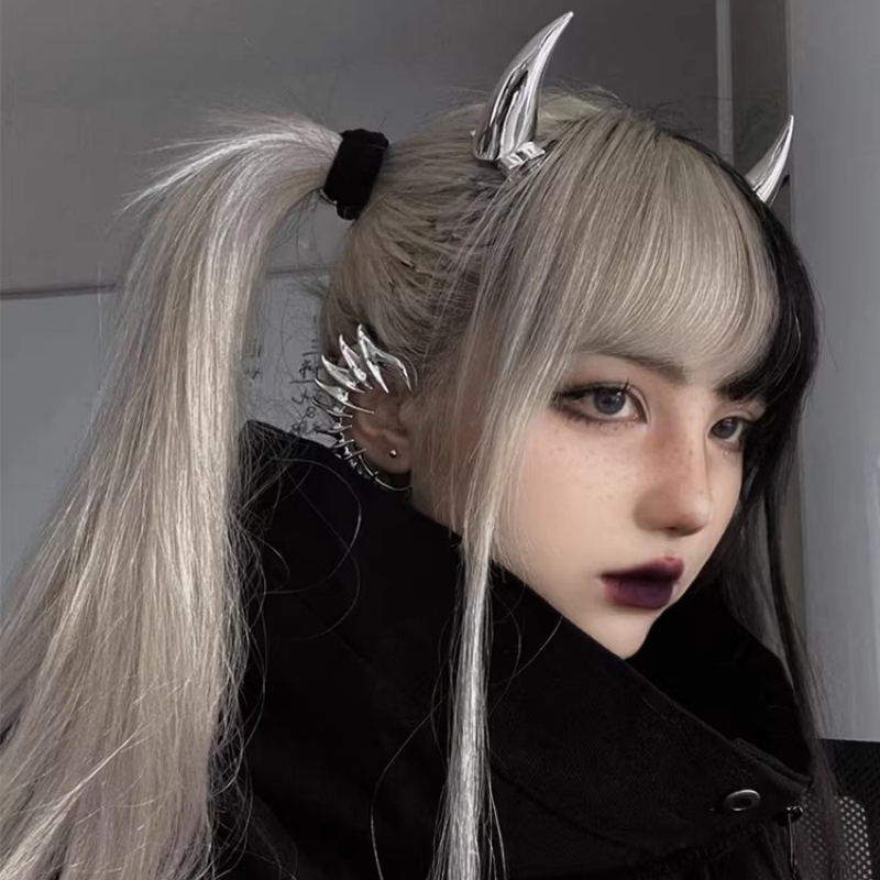 Punk Demon's Horn Metal Headba - Jewelry Making Party ulasan dan harga