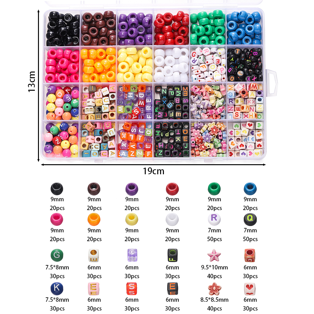 680pcs/Box Colorful Acrylic Po - Jewelry Making Party ulasan dan harga