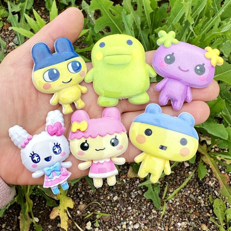 45mm Cartoon Tamagotchi double - Jewelry Making Material ulasan dan harga