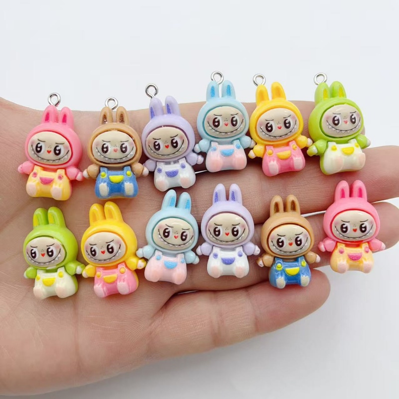 10Pcs Kawaii Rabbit Strawberry - Jewelry Making Party ulasan dan harga