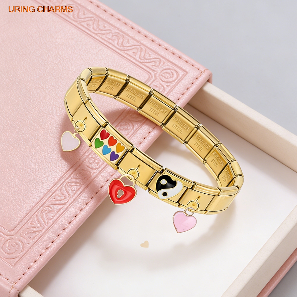 URING Elastic Charm Gold Color - Jewelry Making For Couples ulasan dan harga