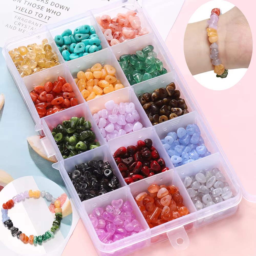 About 525pcs/Box Imitation Nat - Bead Organizer Tray ulasan dan harga
