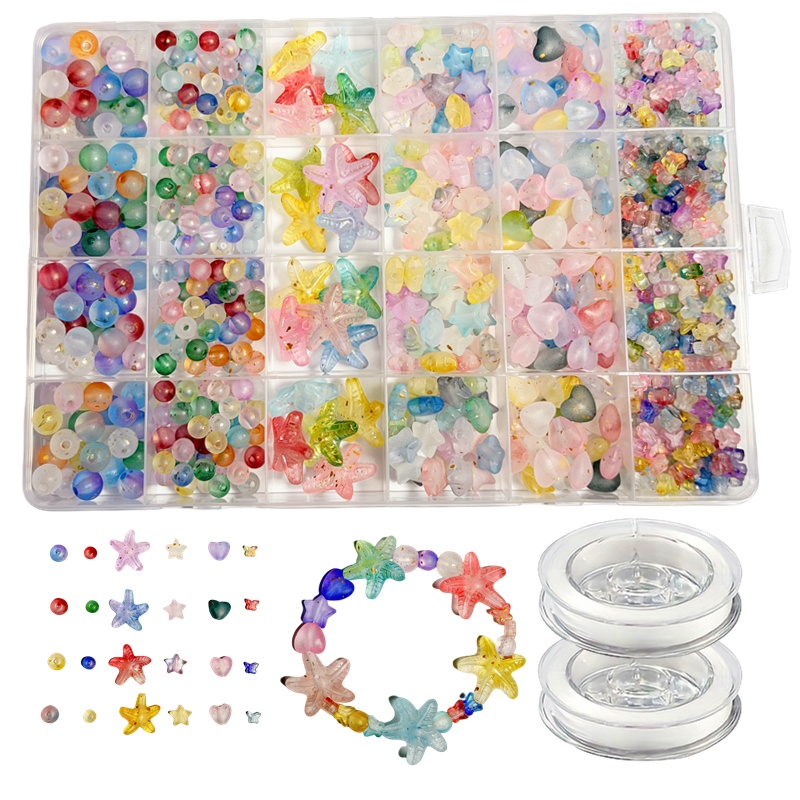 7-19mm825pcs Matte gradient lo - Bead Organizer Tray ulasan dan harga