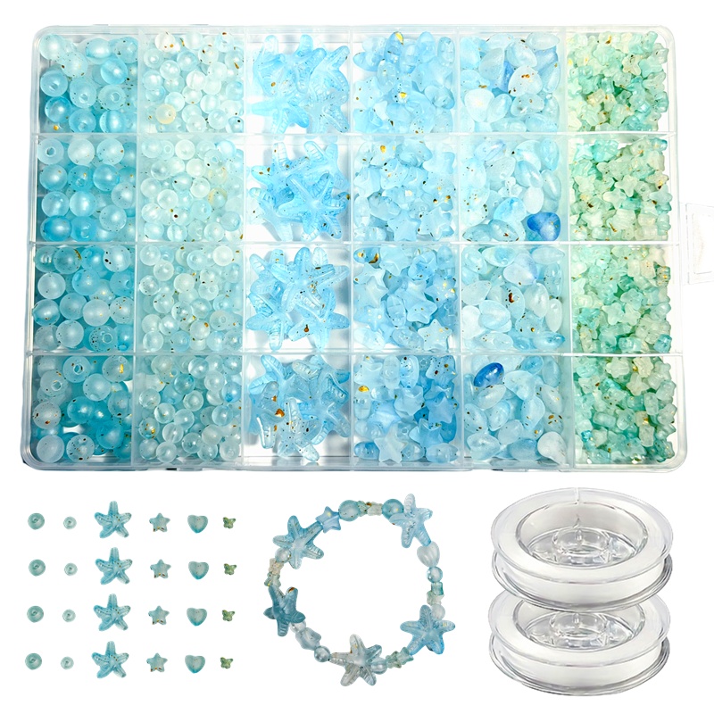 7-19mm825pcs Matte gradient lo - Bead Organizer Tray ulasan dan harga