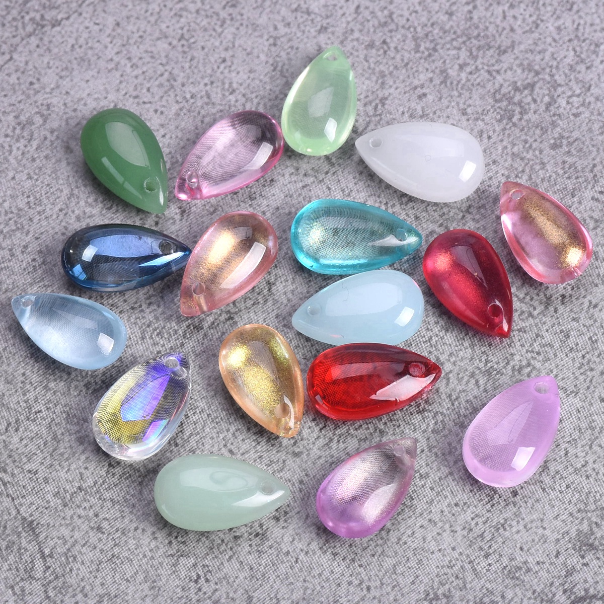 20pcs 14x8mm Teardrop Shape Cr - Jewelry Making Drill ulasan dan harga