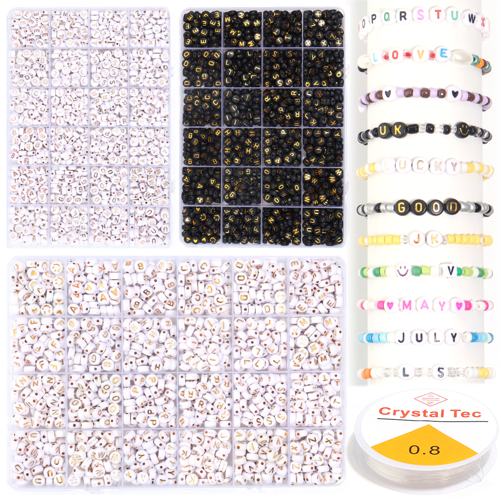 1200pcs/box Acrylic Letter Bea - Bead Organizer Tray ulasan dan harga