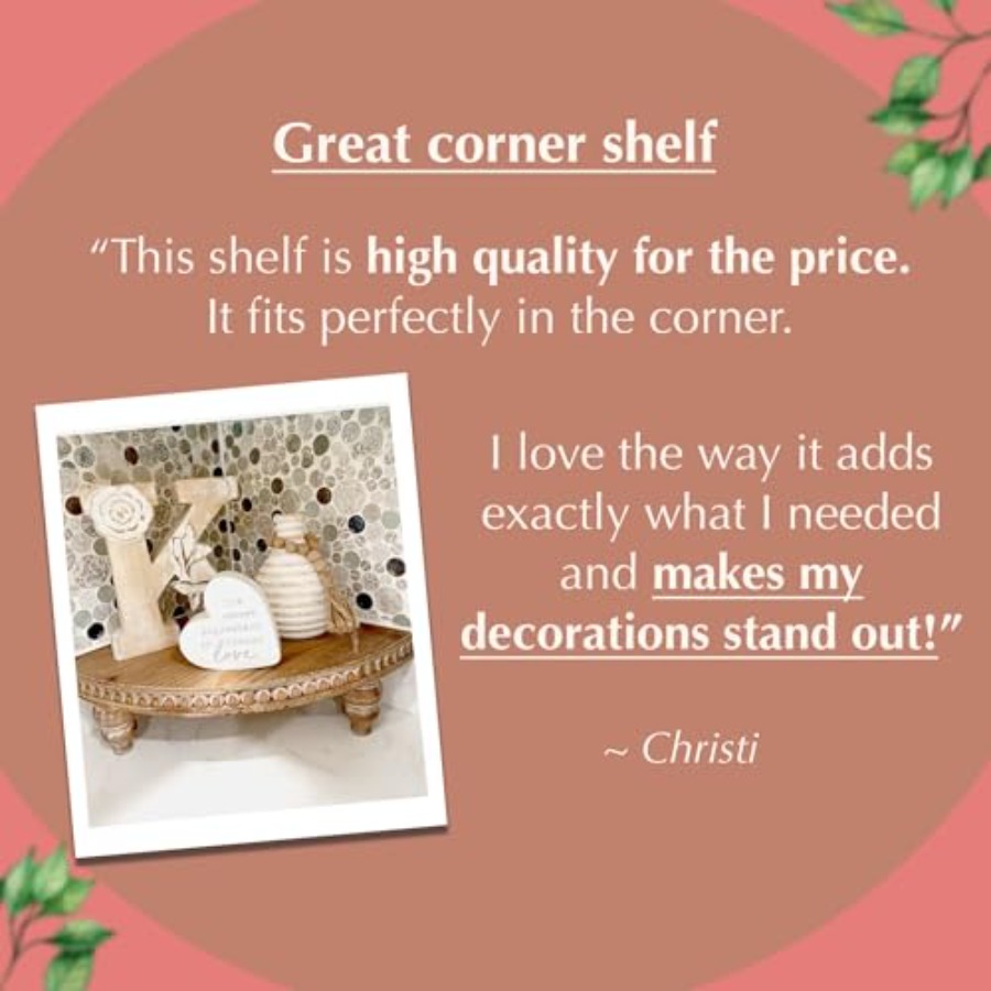 Farmhouse Corner Shelf Stand [ - Bead Organizer Tray ulasan dan harga