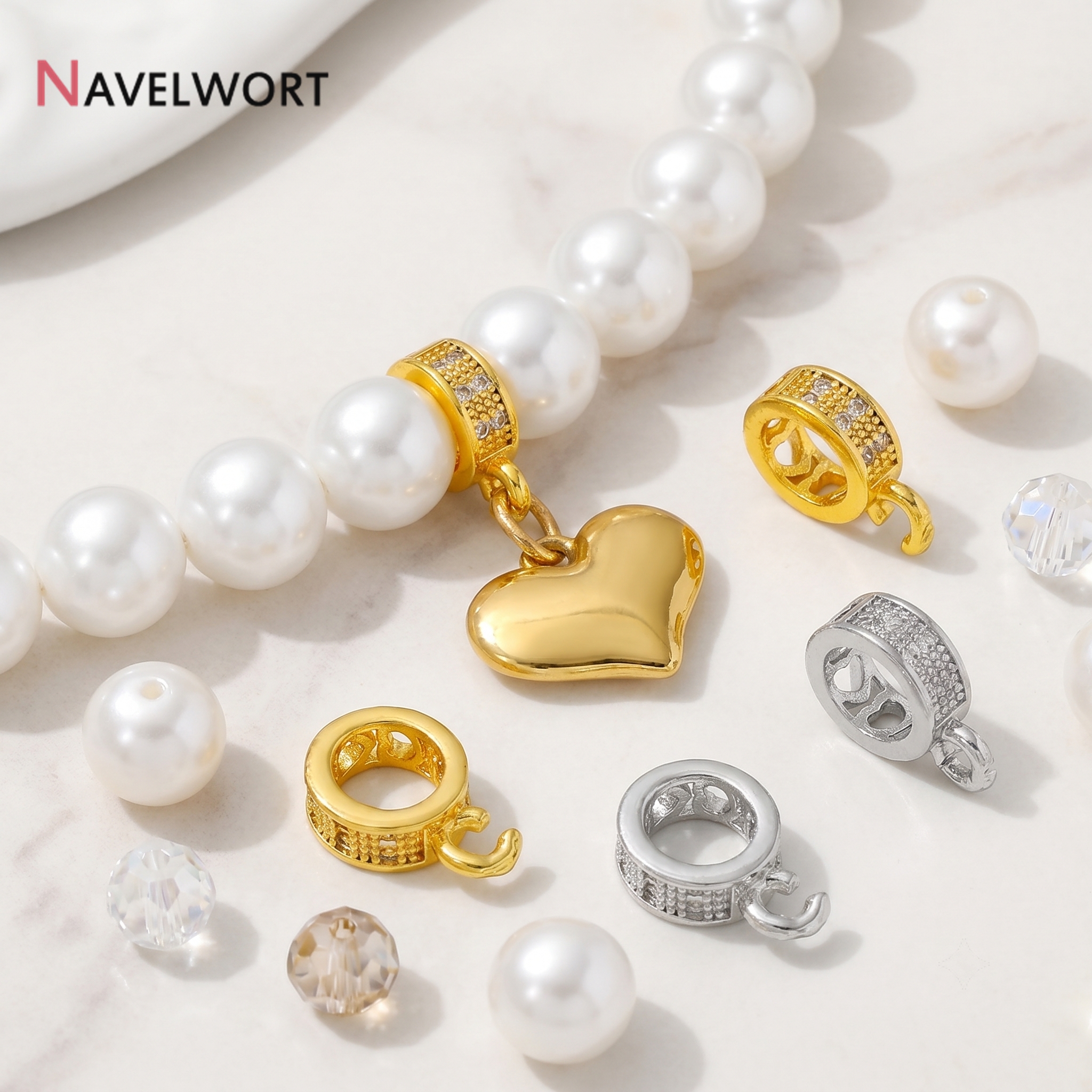 14K Gold Plated Inlaid Zircon  - Jewelry Making Material ulasan dan harga