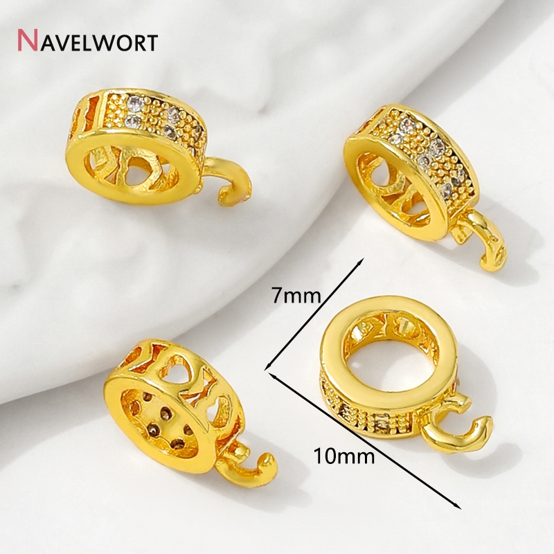 14K Gold Plated Inlaid Zircon  - Jewelry Making Material ulasan dan harga