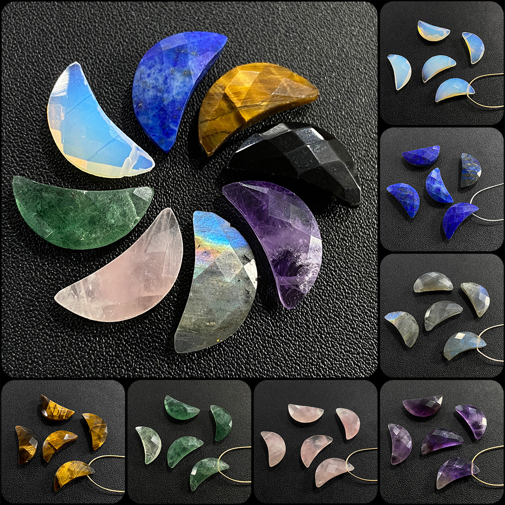 Top Drilled Moon Shape Stone B - Jewelry Making Drill ulasan dan harga