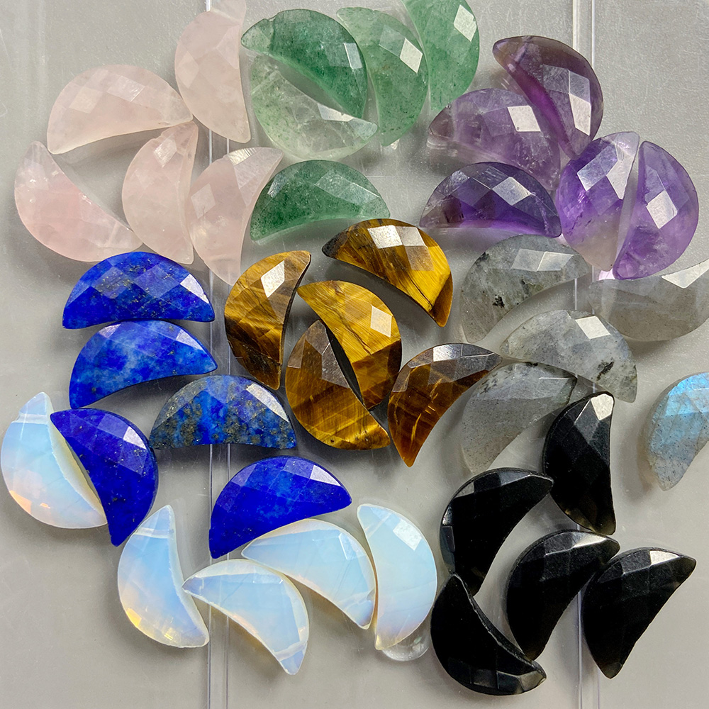 Top Drilled Moon Shape Stone B - Jewelry Making Drill ulasan dan harga