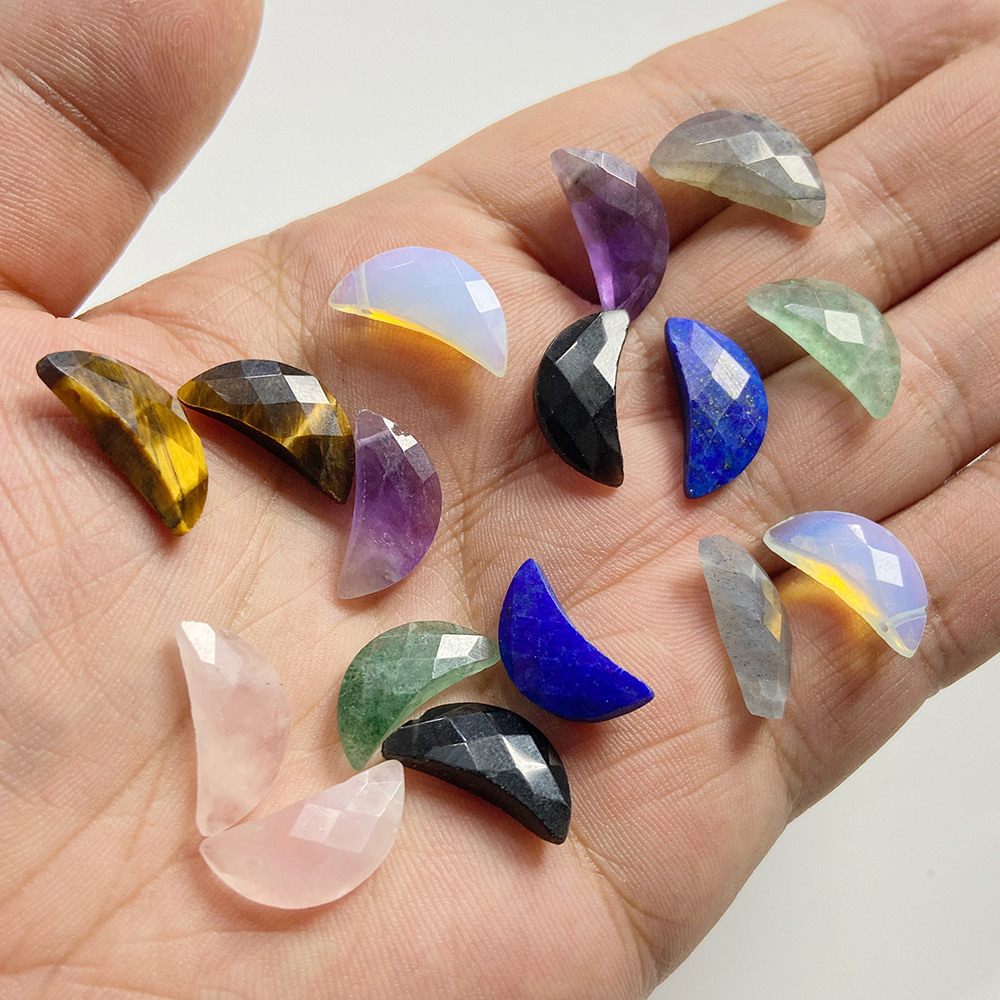 Top Drilled Moon Shape Stone B - Jewelry Making Drill ulasan dan harga