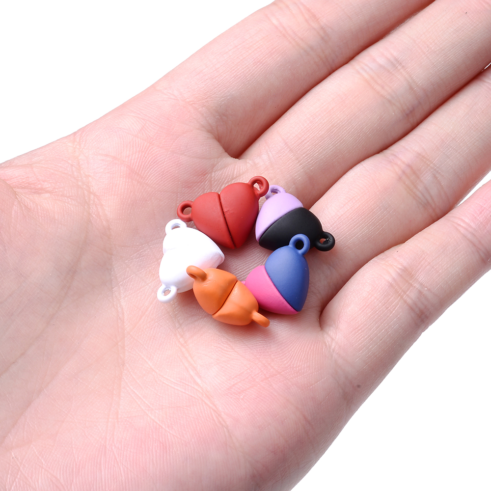 5pair Heart Magnet Connector C - Jewelry Making For Couples ulasan dan harga